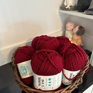 Wool Ease Thick and Quick Yarn - Color Cranberry